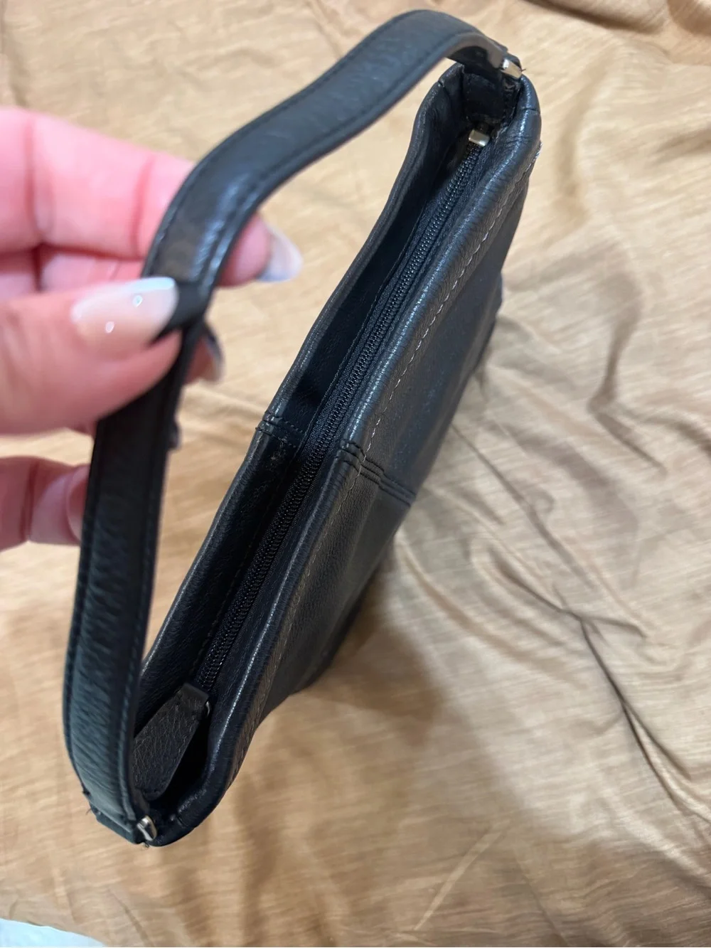 Coach Black Pebbled Leather Shoulder Bag